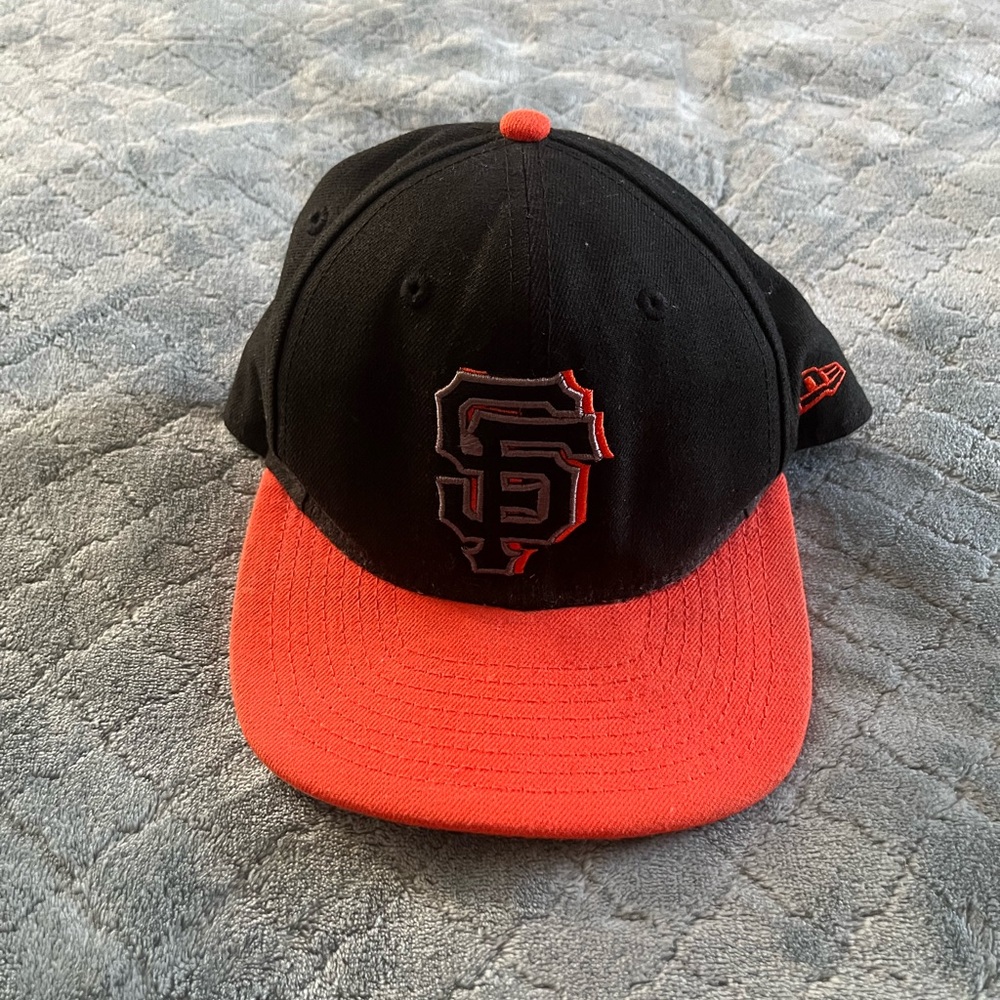 New Era 9FIFTY San Francisco Giants Snapback Hat Black Orange MLB OSFM Cap